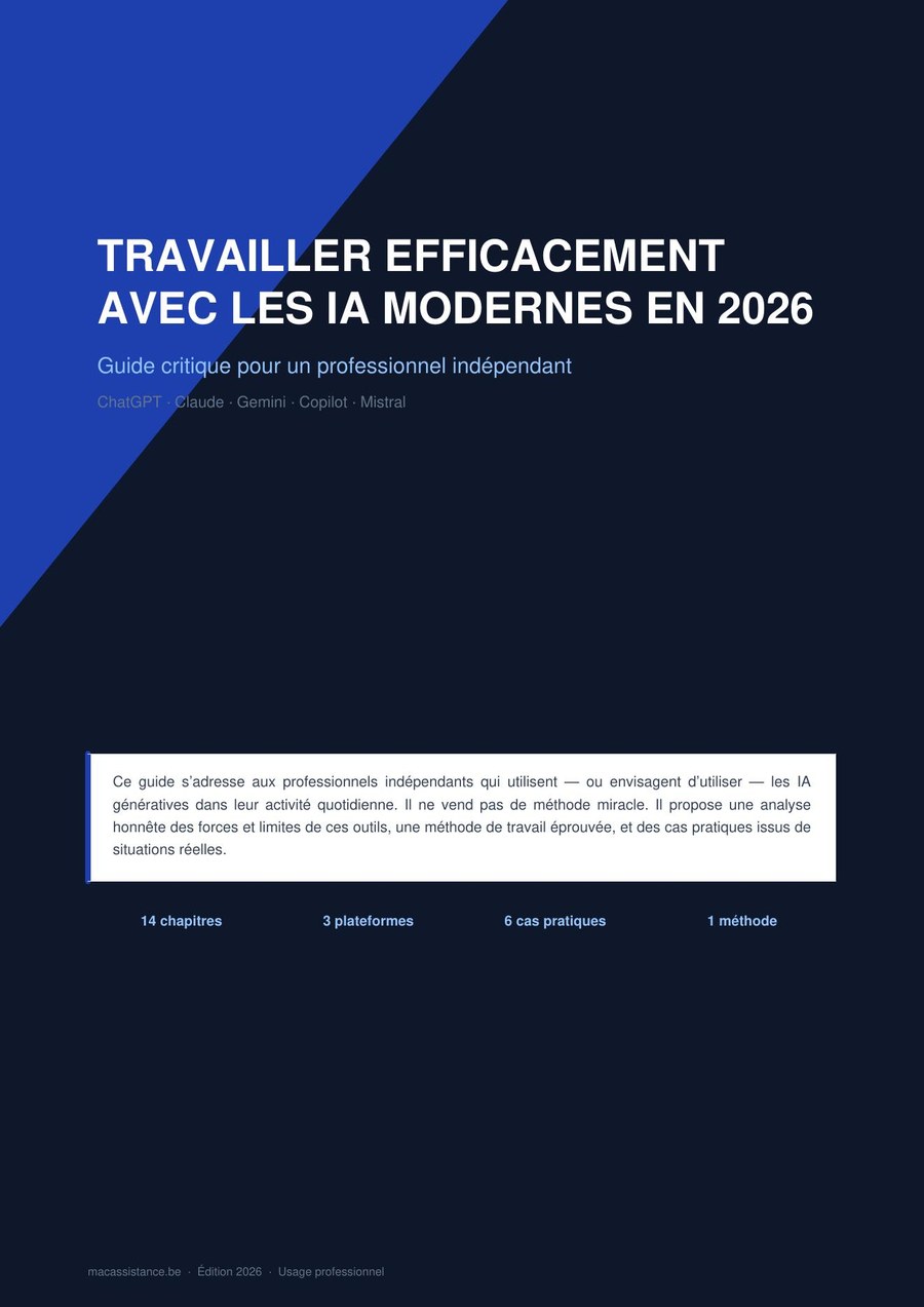 Couverture du guide MacAssistance : Travailler efficacement avec les IA modernes en 2026