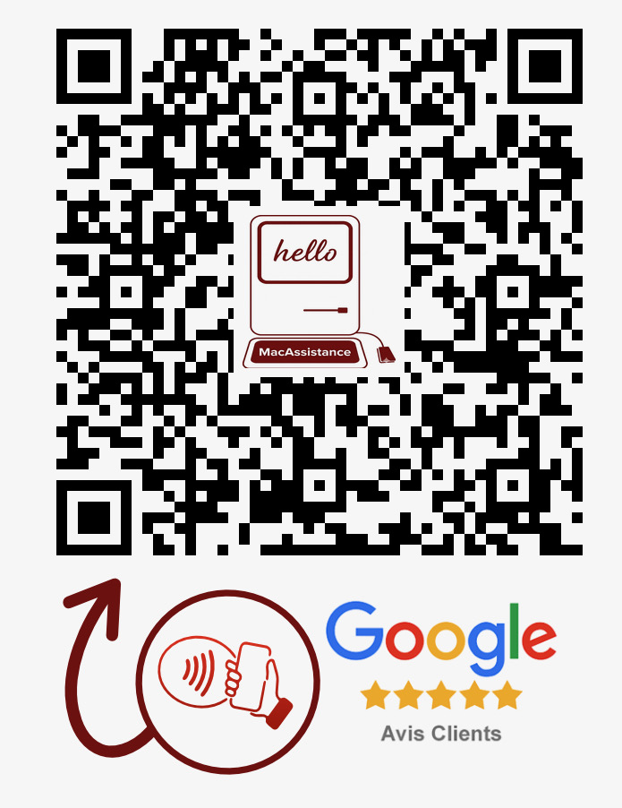 QR code MacAssistance — avis Google